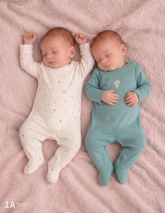 Comprar Online Pack 2 Babygrows, Rec&eacute;m-Nascido, Verde Escuro