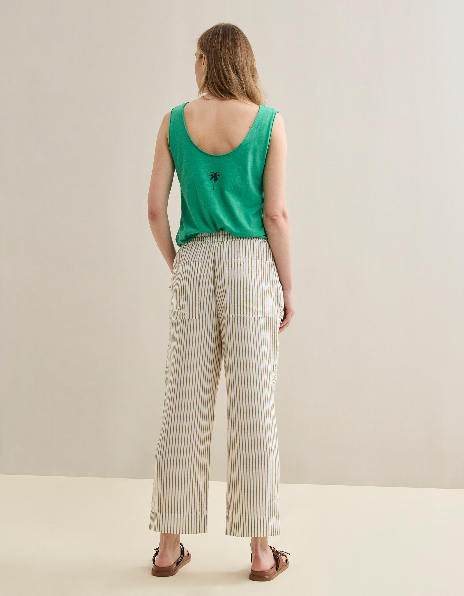 Comprar Online Cal&ccedil;as Riscas, Mulher, Verde Escuro