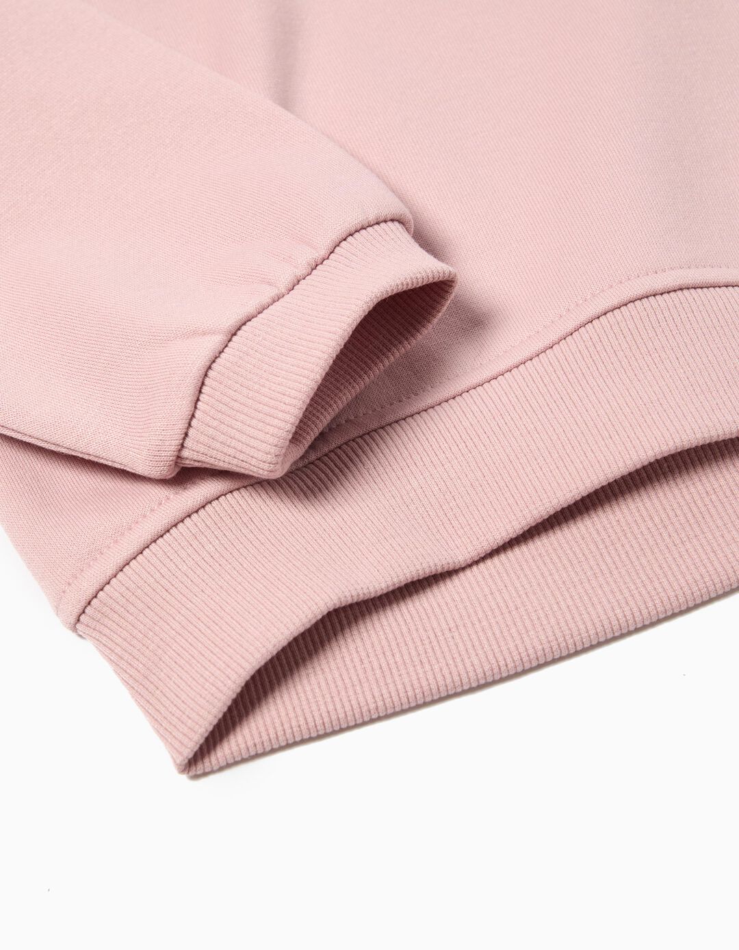 Sweatshirt de Felpa, Menina, Rosa Claro