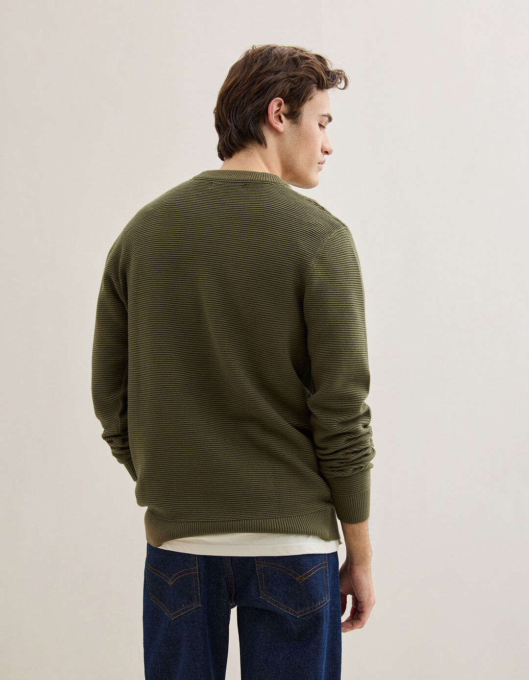 Camisola de Malha, Homem, Verde Escuro