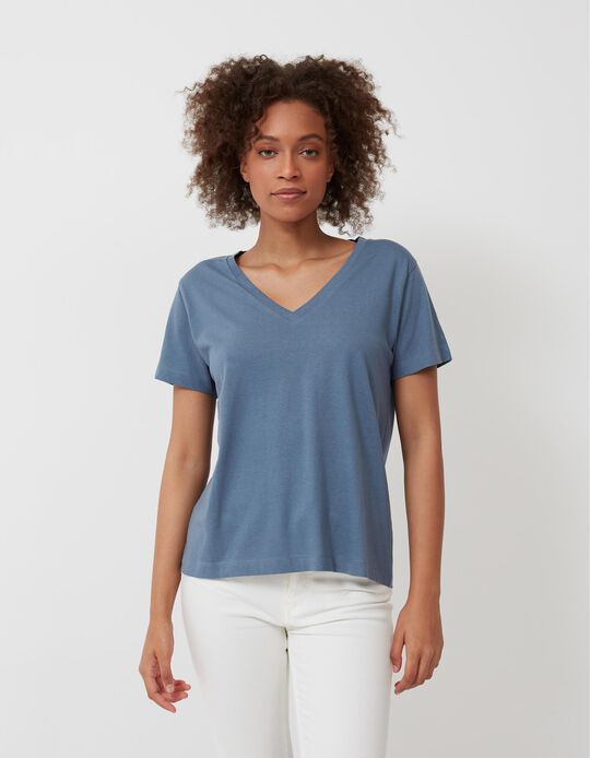 T-shirt, Women, Blue