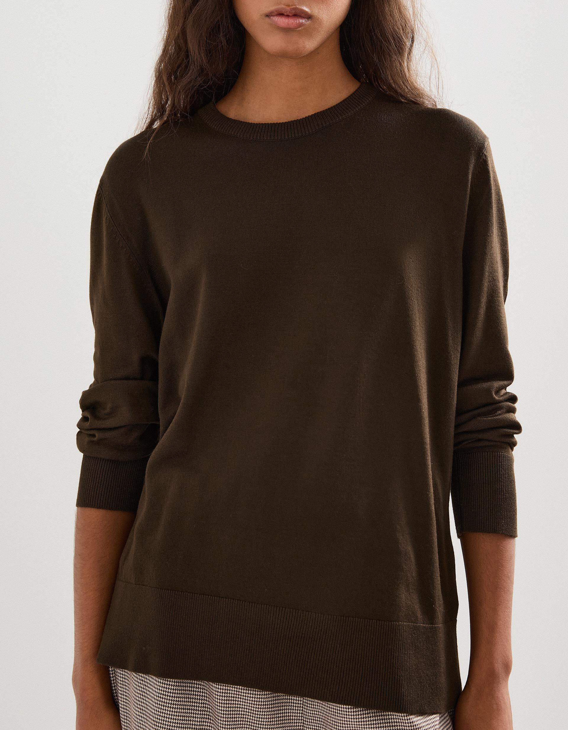 Comprar Online Camisola de Malha, Mulher, Castanho Escuro