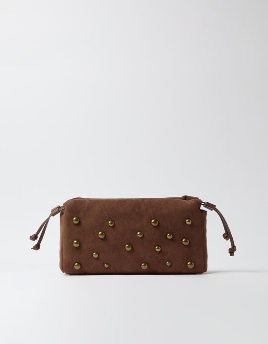 Comprar Online Mala Com Tachas Met&aacute;licas, Mulher, Castanho