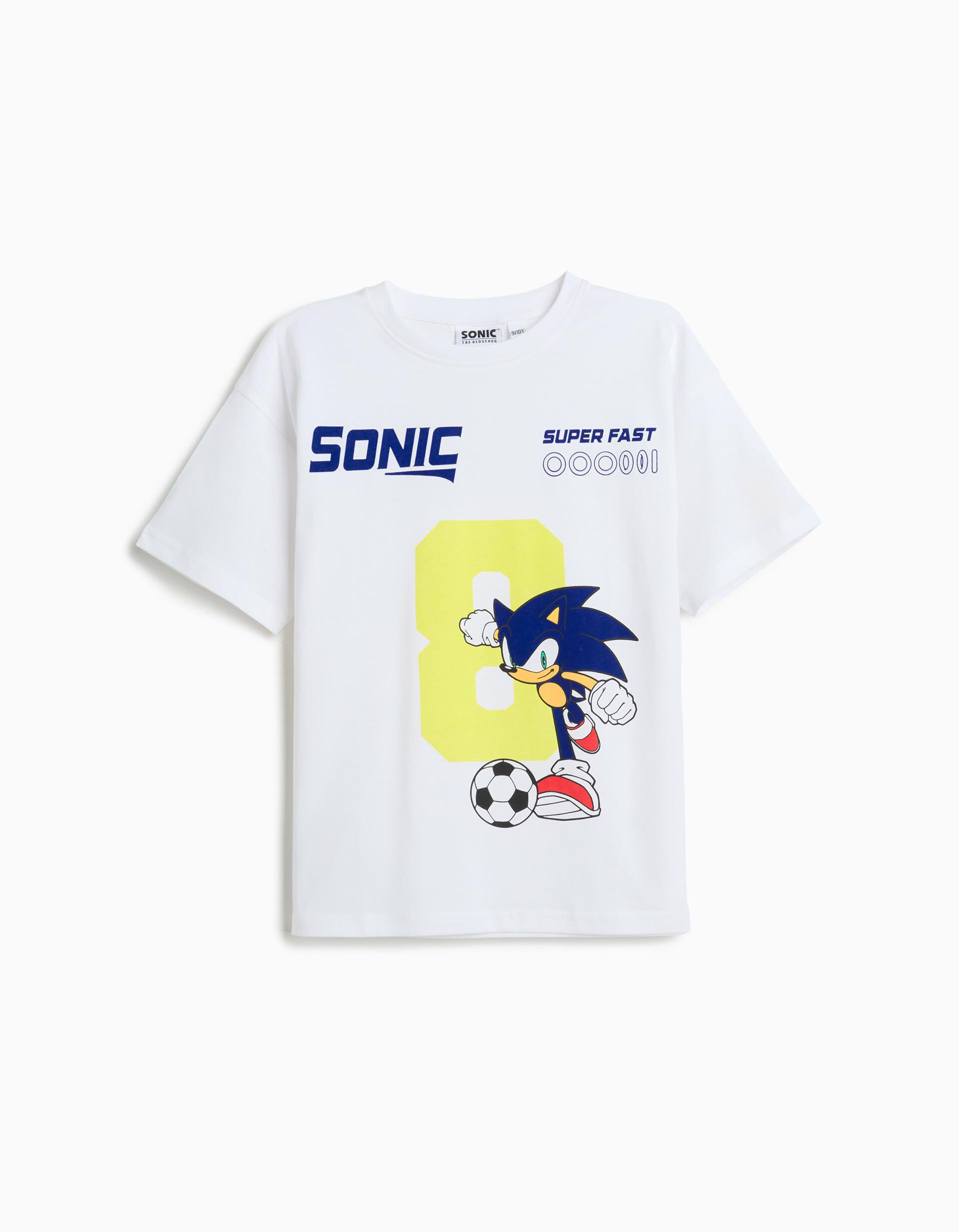 Comprar Online T-shirt 'Sonic', Menino, Branco