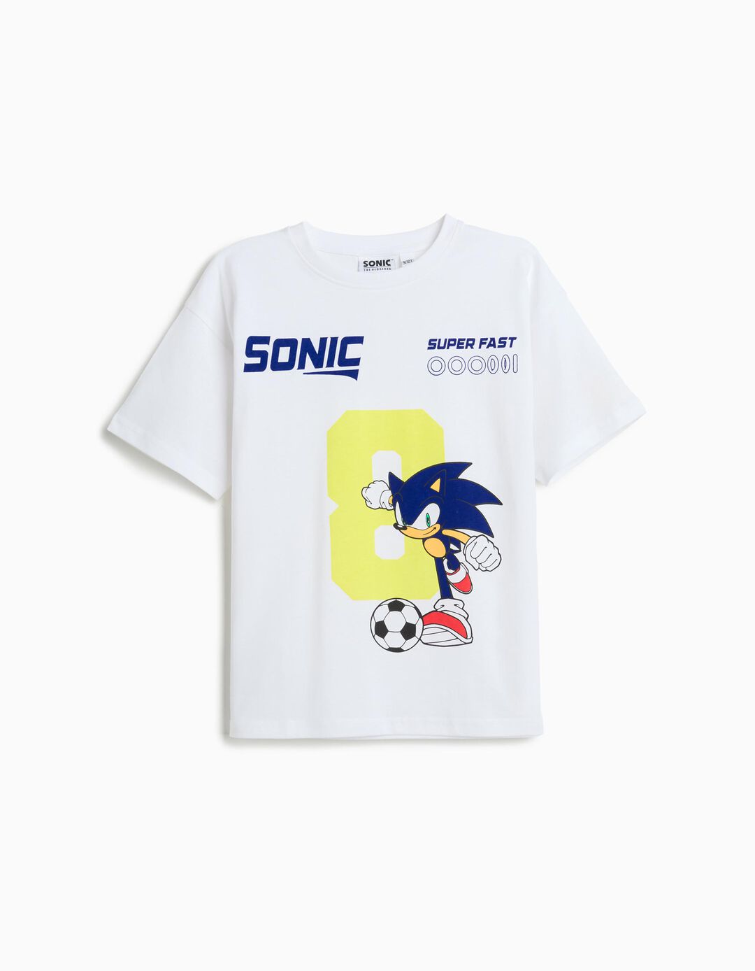 T-shirt 'Sonic', Menino, Branco