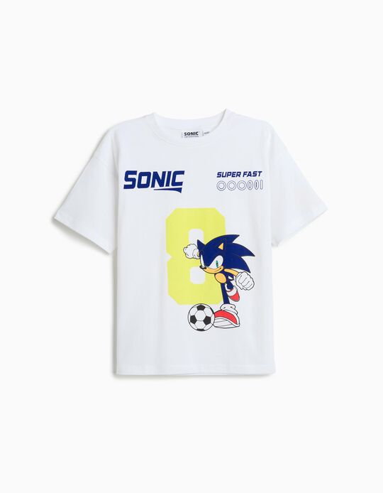 Comprar Online T-shirt 'Sonic', Menino, Branco