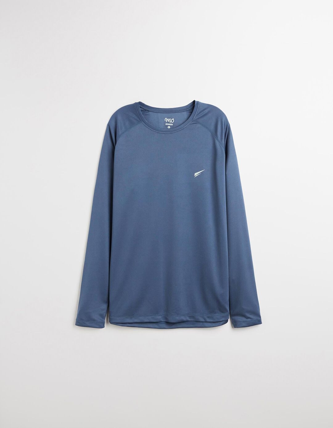 T-shirt Manga Comprida de Desporto, Homem, Azul