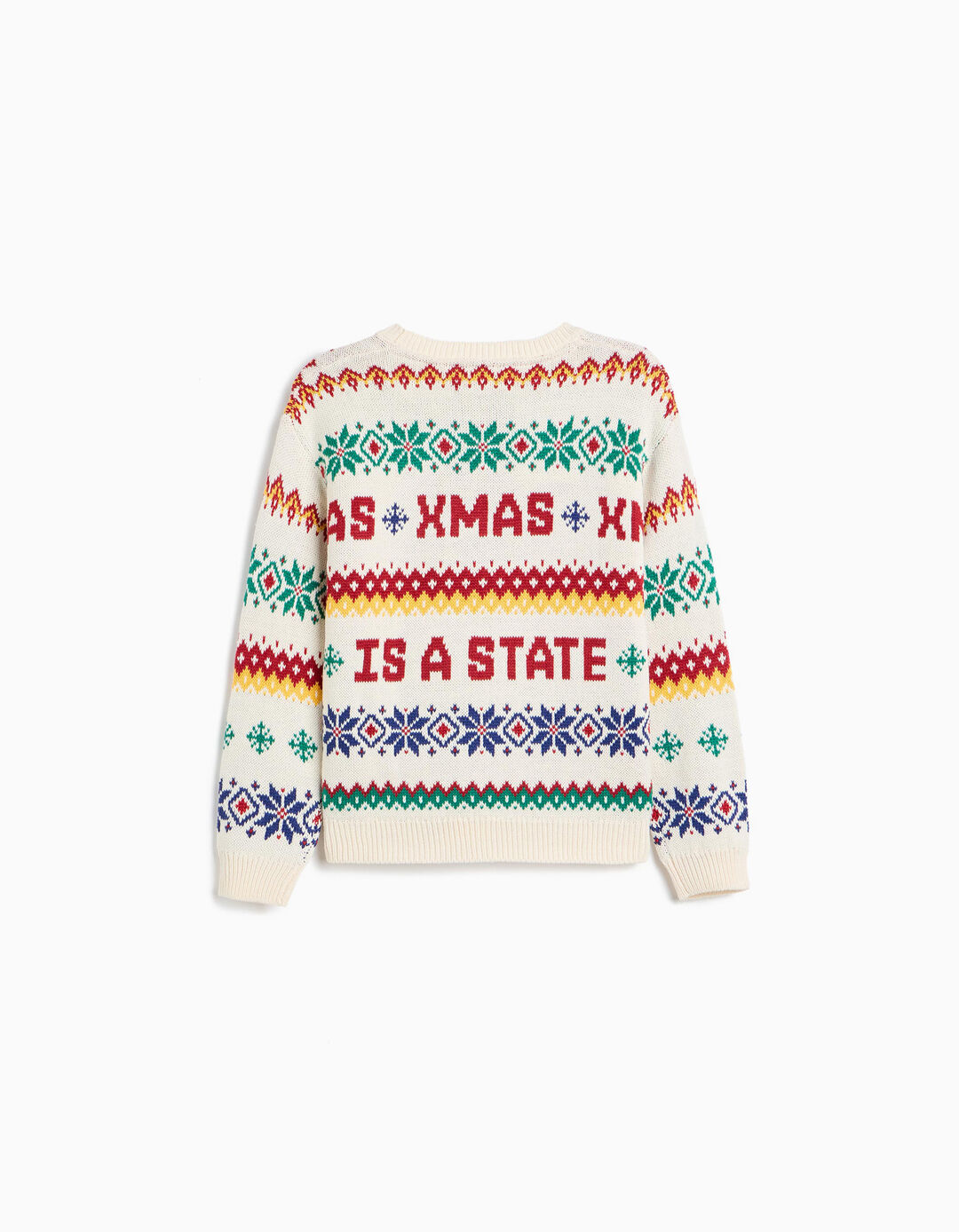 Camisola De Malha De Natal, Menino, Cru