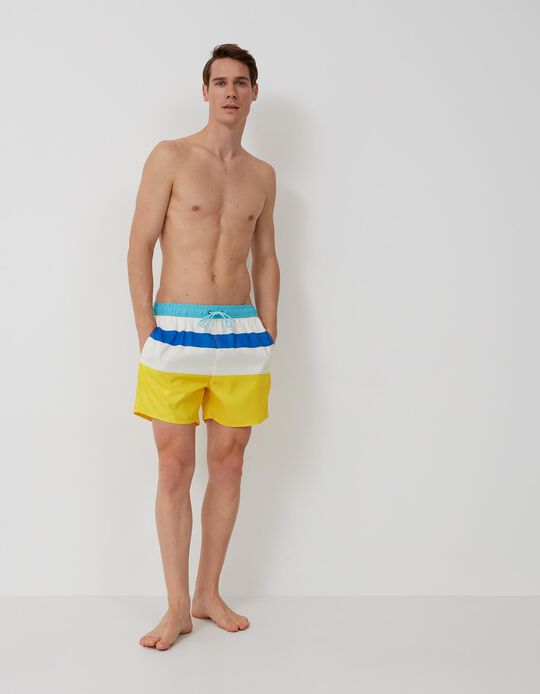 Swim Shorts, Men, Yellow