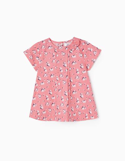 Cotton Blouse with Bow for Girls, Pink