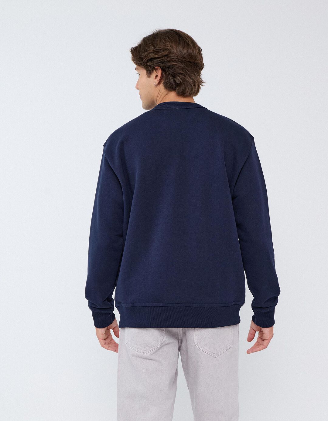 Camisola De Felpa, Homem, Azul Escuro