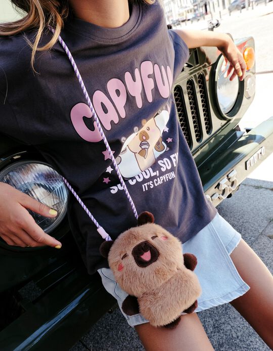 Comprar Online Bolsa De Telem&oacute;vel 'Capibara' &copy;Capyfun', Menina, Castanho