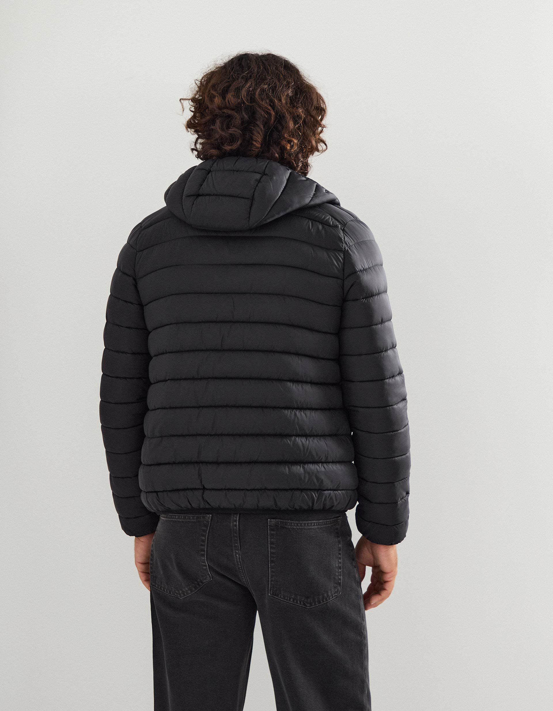 Comprar Online Casaco Acolchoado com Capuz, Homem, Preto