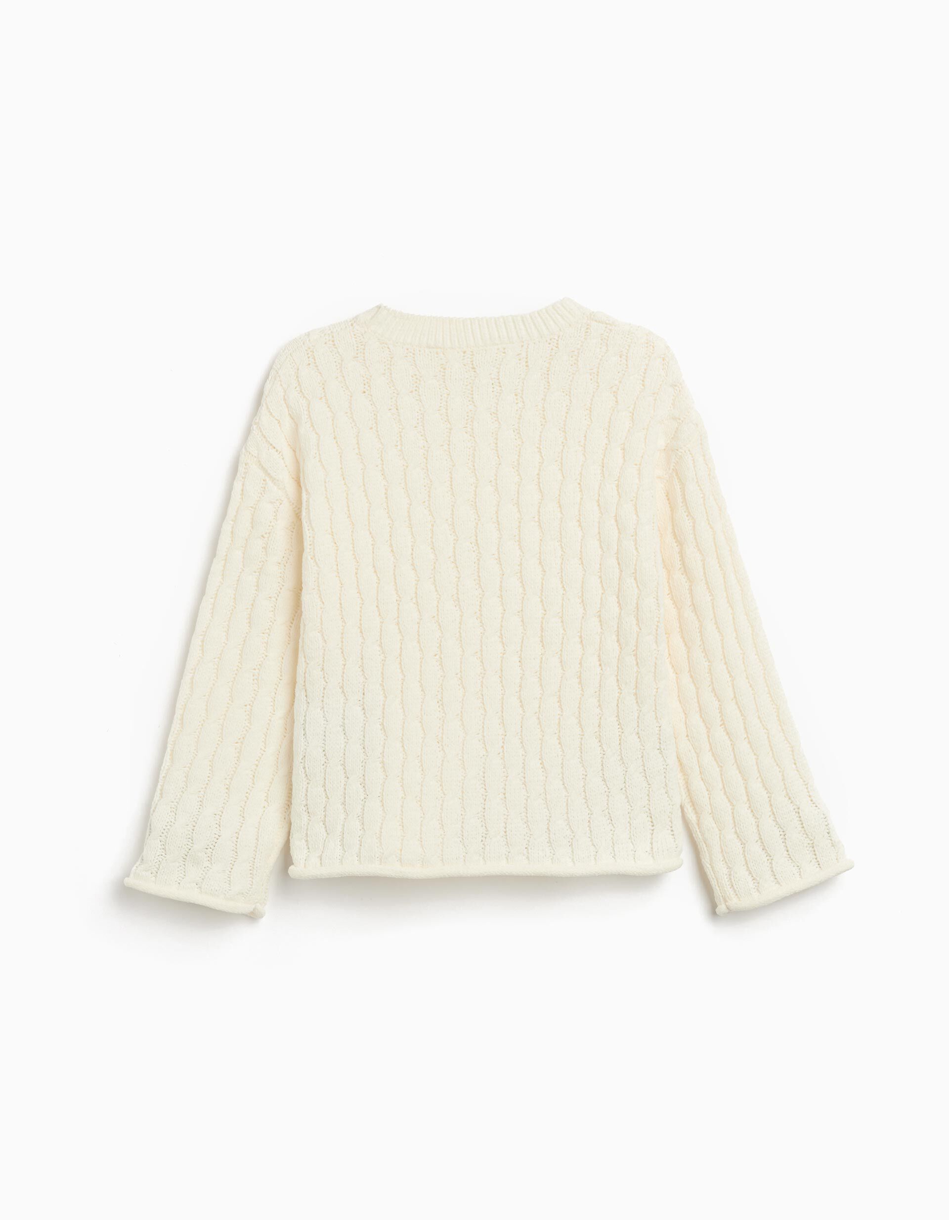 Comprar Online Camisola de Malha, Menina, Branco