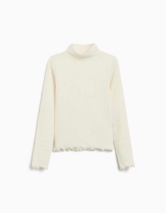 Comprar Online Camisola com Gola Alta, Menina, Branco