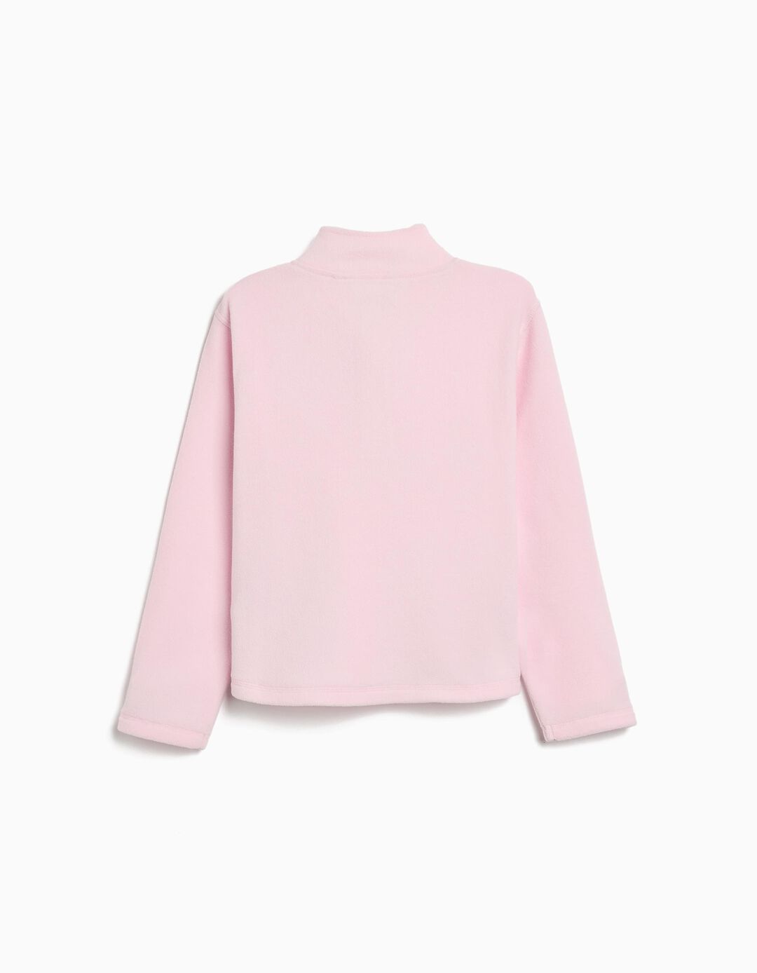 Camisola Polar com Fecho, Menina, Rosa Claro