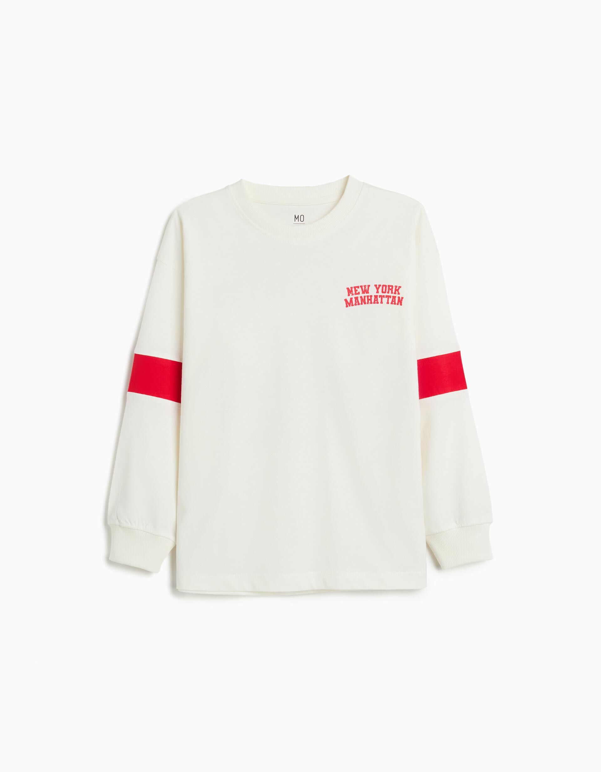 Comprar Online T-shirt de Manga Comprida, Menino, Branco