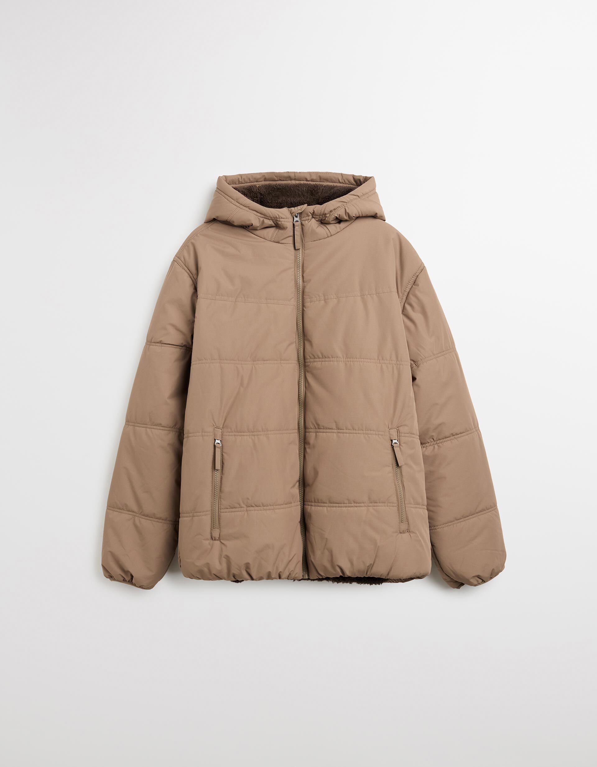 Comprar Online Casaco Acolchoado com Capuz, Homem, Castanho