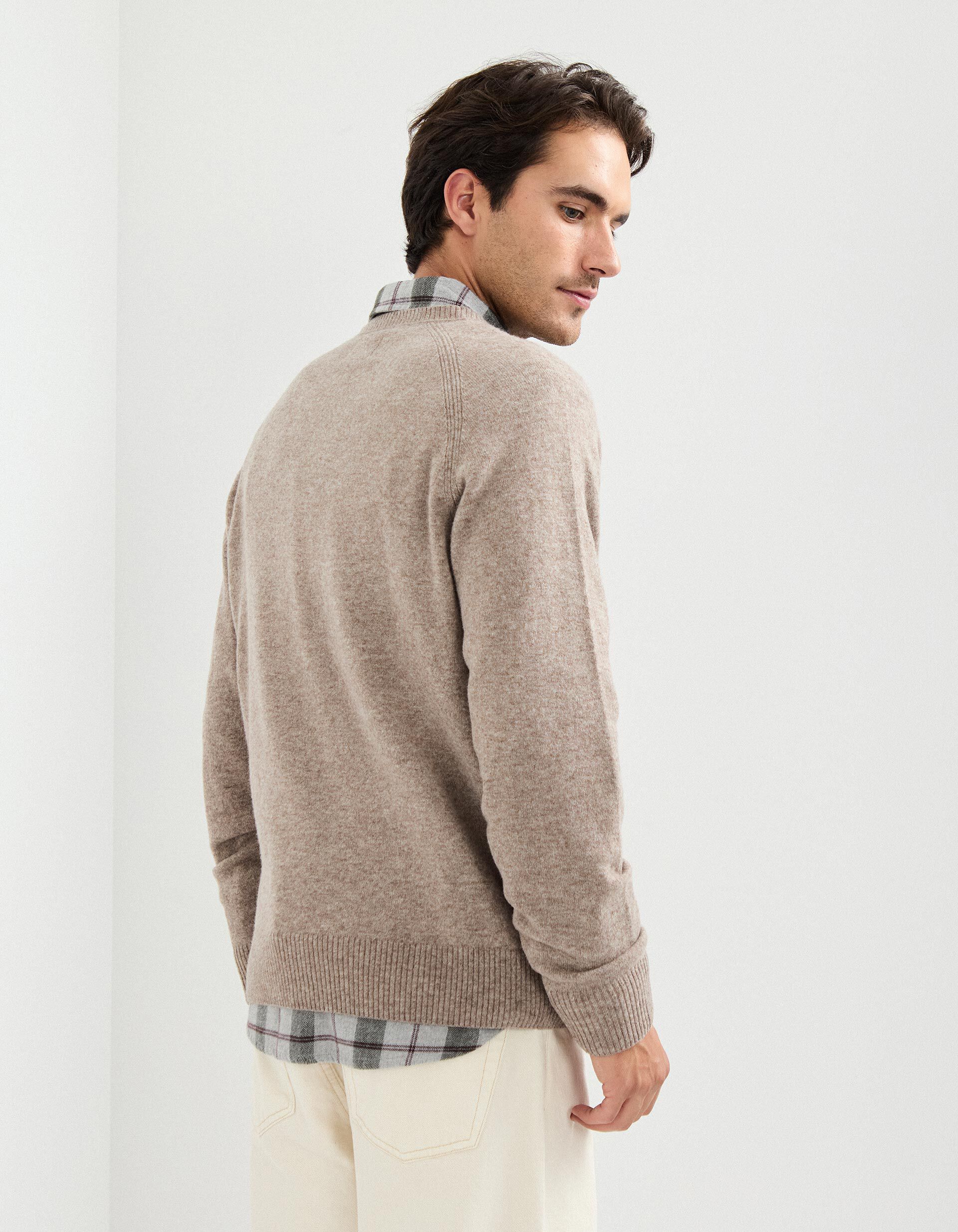 Comprar Online Camisola com L&atilde;, Homem, Bege