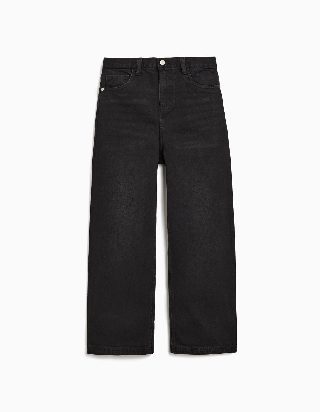 Calças de Ganga 'Relaxed Fit', Menino, Preto