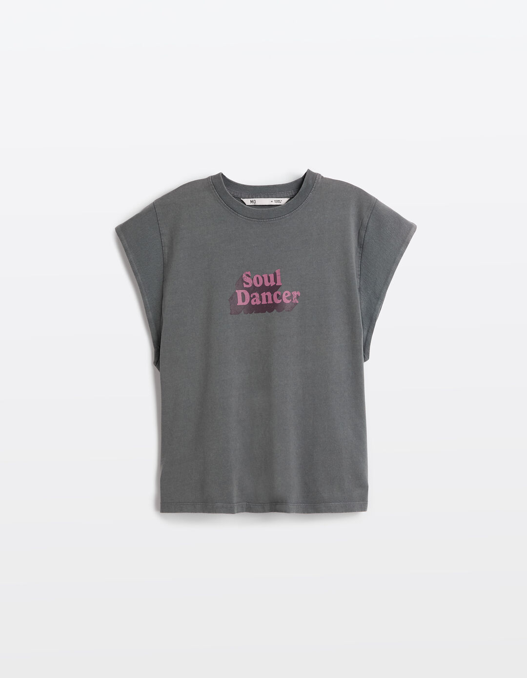 T-shirt Estampada, Mulher, Cinzento 