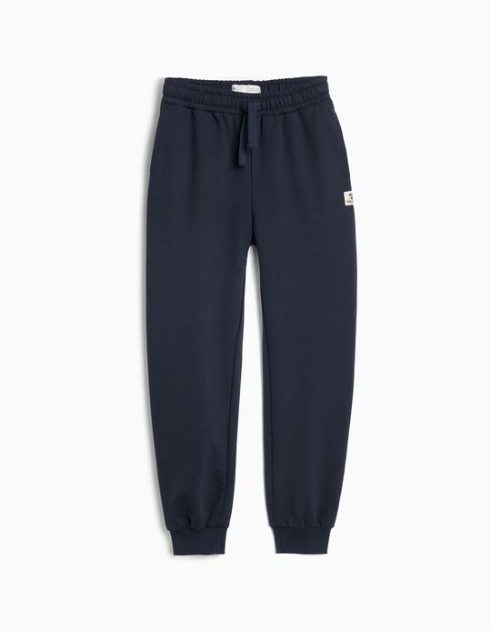 Comprar Online Cal&ccedil;as Jogger De Felpa, Menino, Azul Escuro