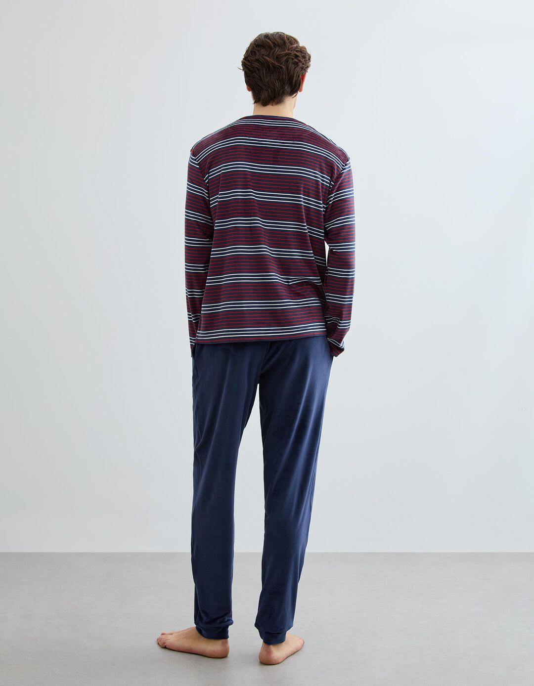 Pijama Aveludado, Homem, Azul Escuro