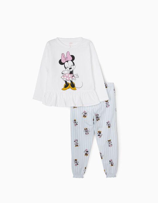 Pyjamas for Girls, 'Minnie Mouse', White/Blue