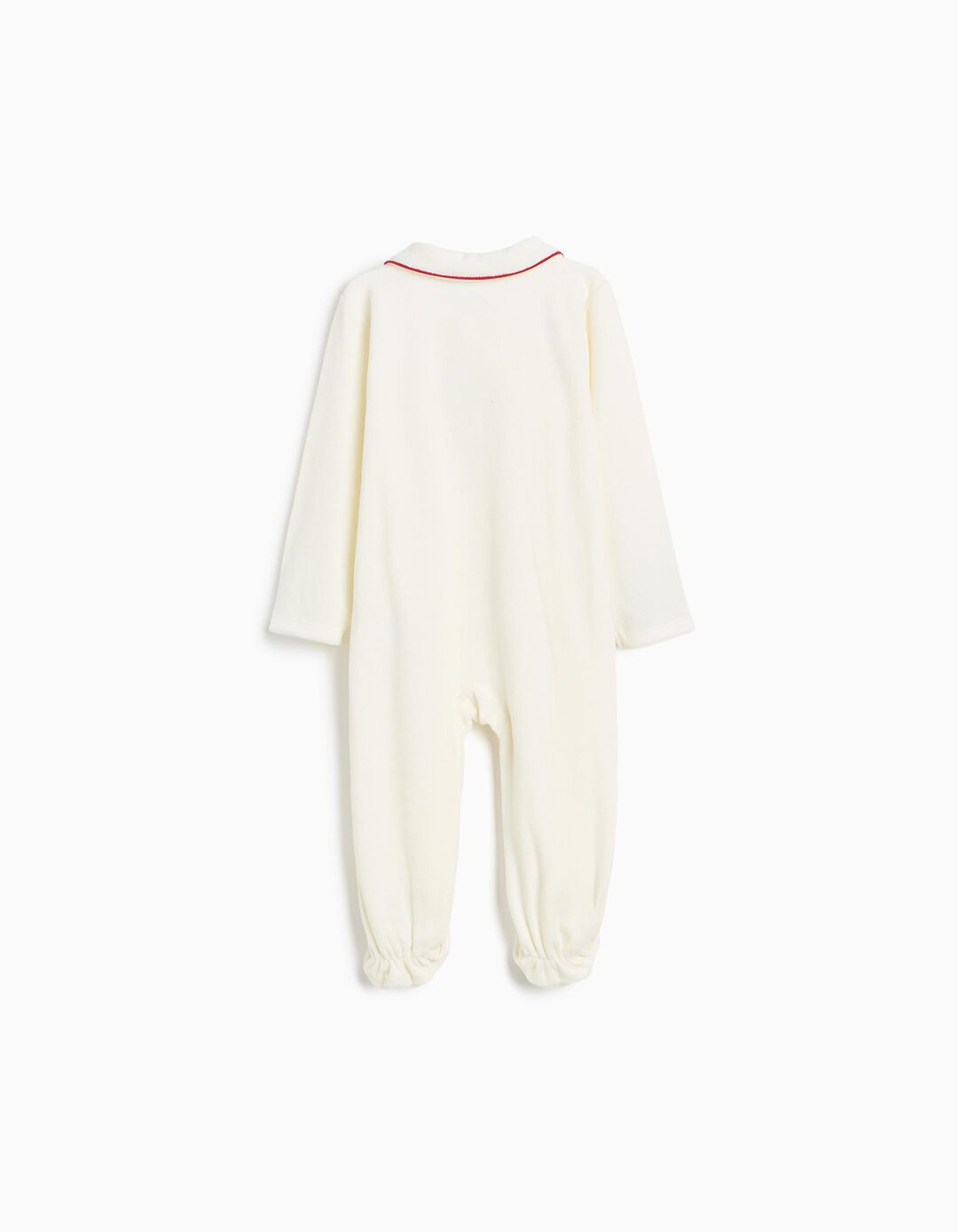 Babygrow De Veludo Natal, Menina, Cru