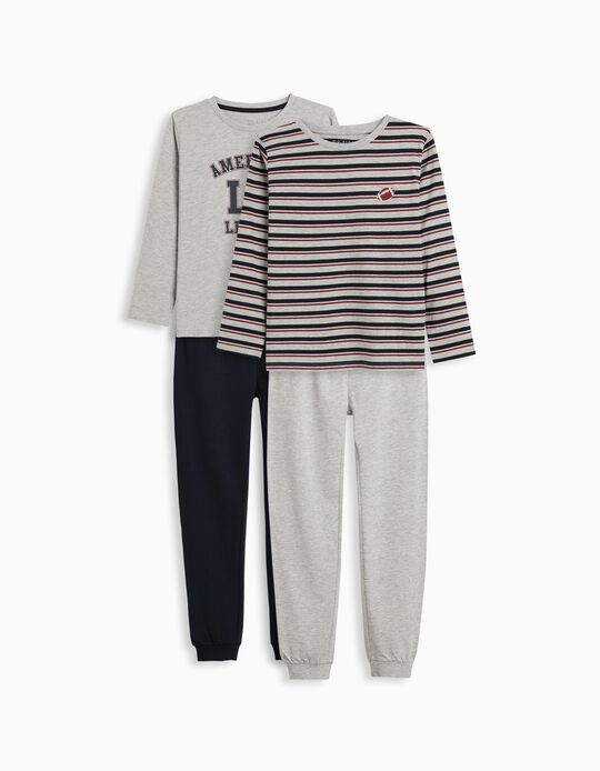 Comprar Online Pack 2 Pijamas de Manga Comprida, Menino, Multicor 