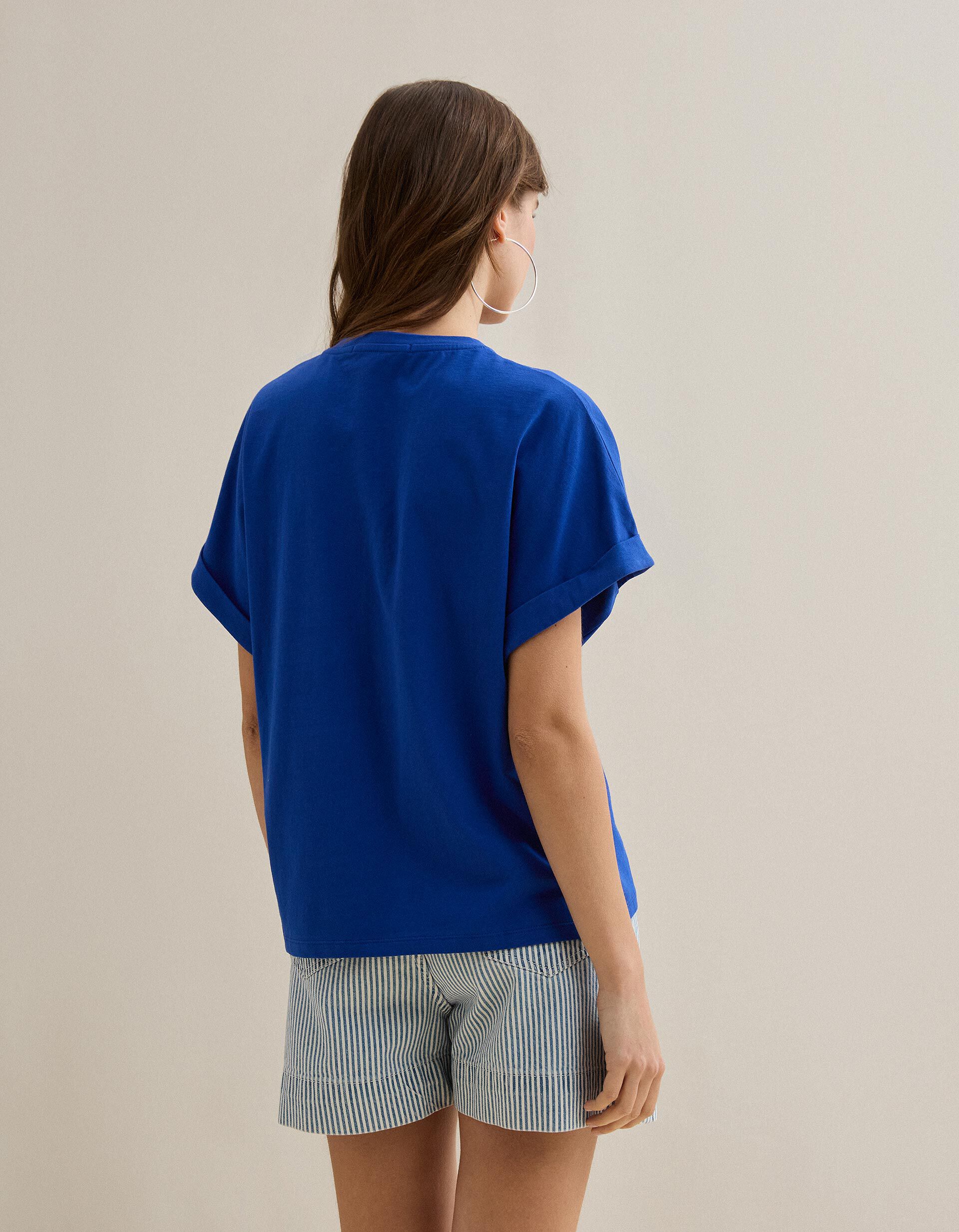 Comprar Online T-shirt com Estampado, Mulher, Azul