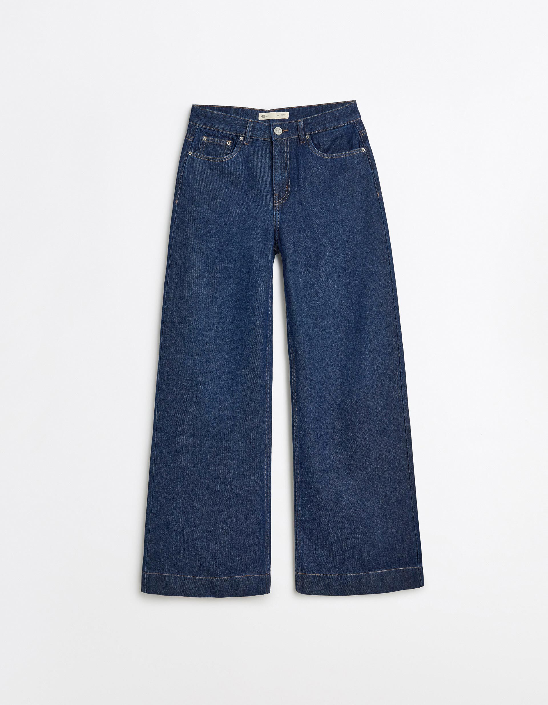 Comprar Online Cal&ccedil;as de Ganga Wide Leg, Mulher, Azul Escuro