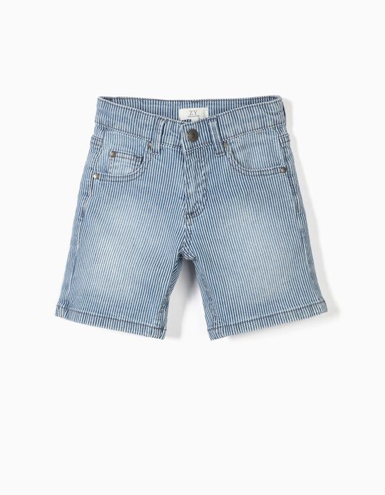 Cal&ccedil;&otilde;es Denim para Menino 'Riscas', Azul