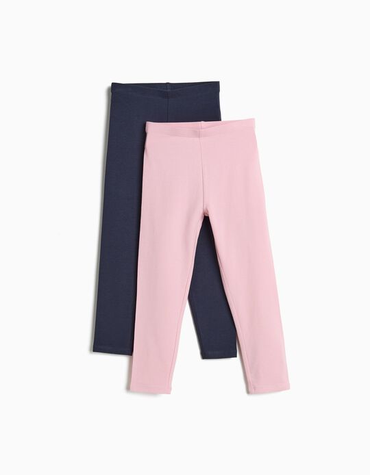 Comprar Online Pack 2 Leggings, Menina, Azul Escuro