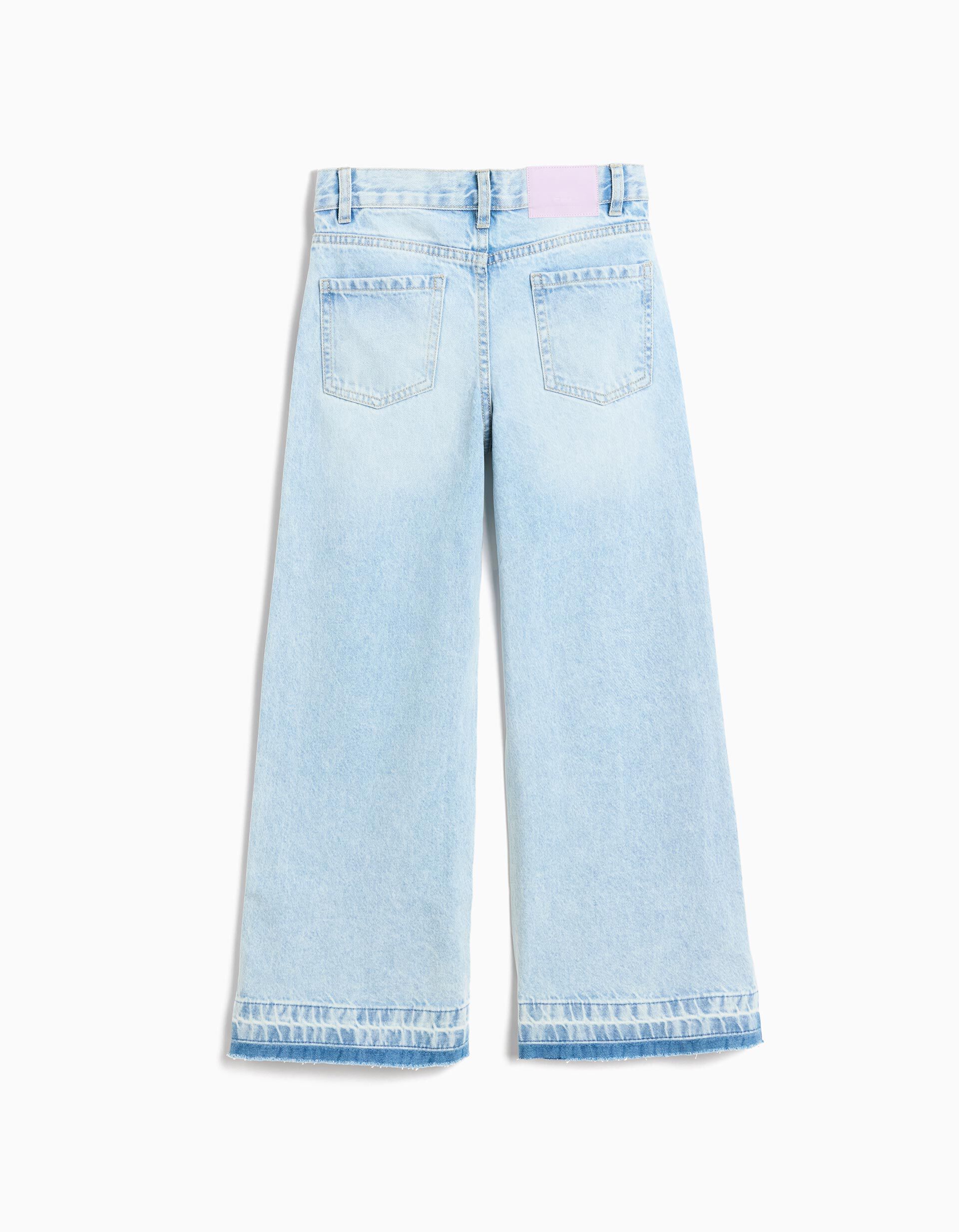 Comprar Online Cal&ccedil;as de Ganga 'Wide Leg', Menina, Azul Claro