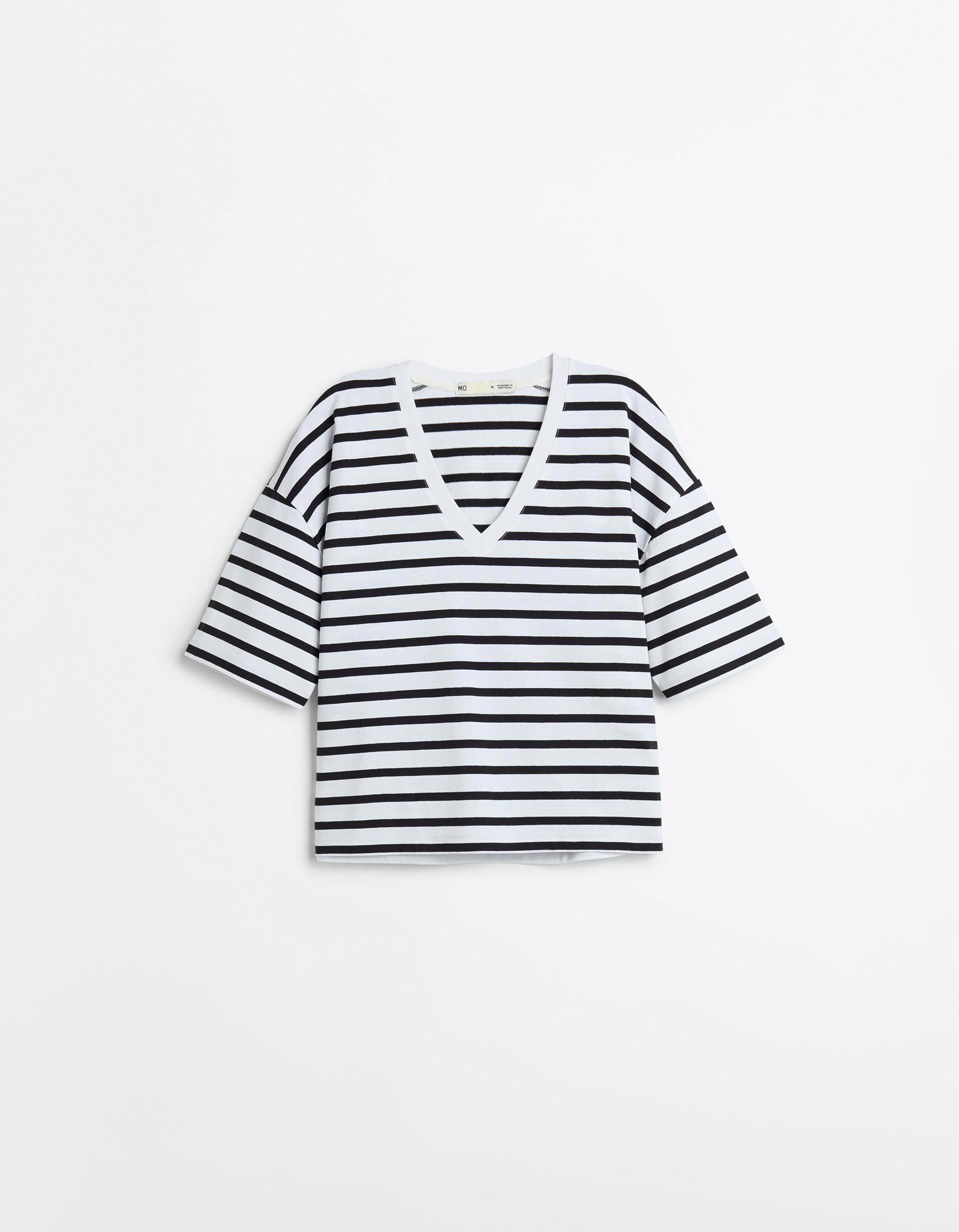 Comprar Online T-shirt Riscas, Mulher, Preto