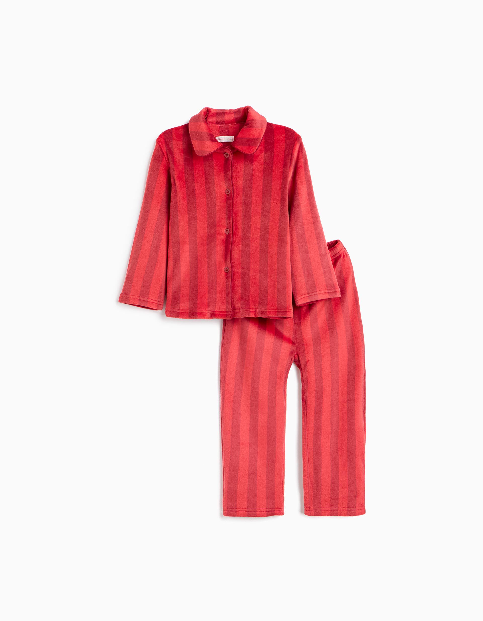 Comprar Online Pijama De Natal Aveludado, Menina, Vermelho Escuro