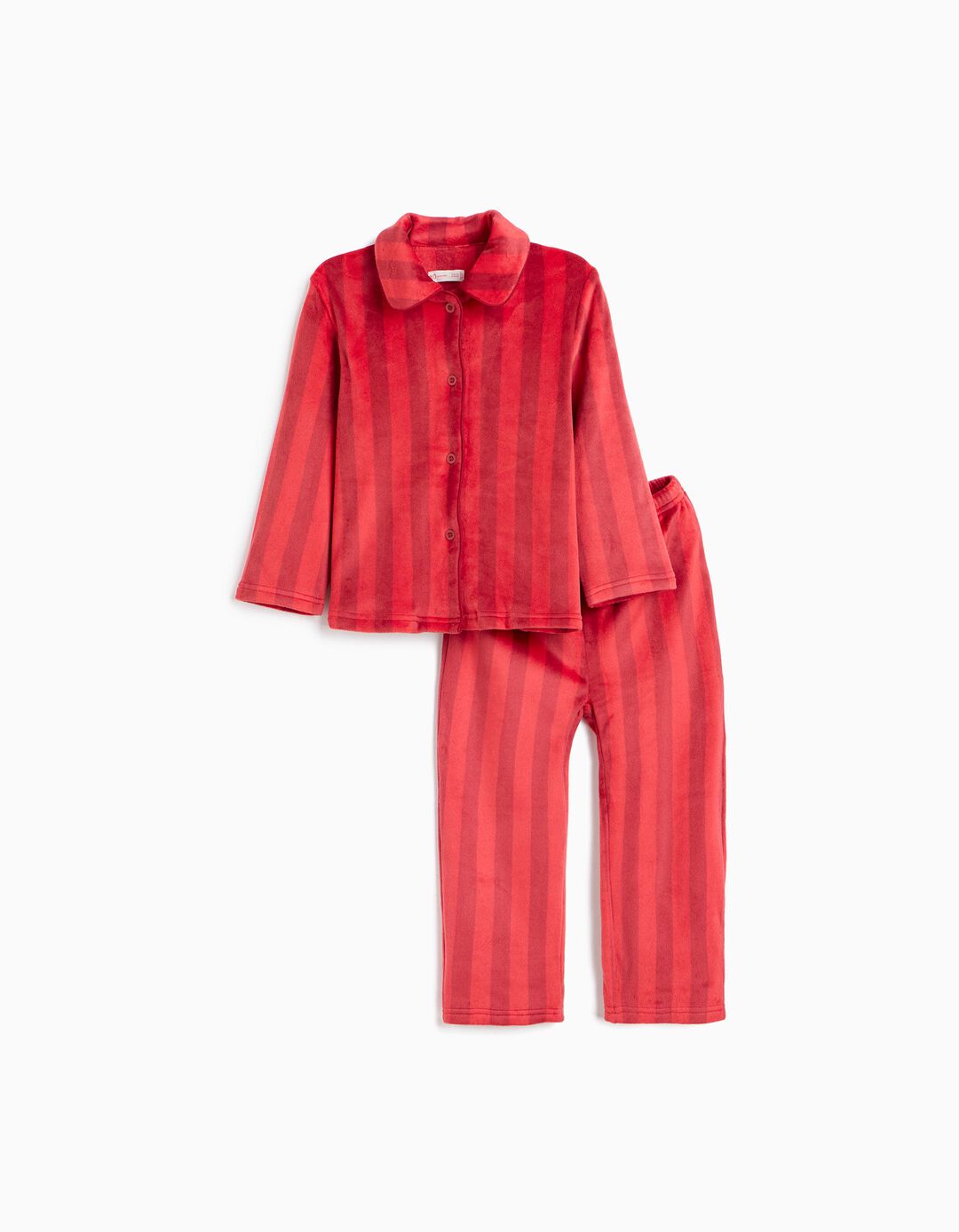 Pijama De Natal Aveludado, Menina, Vermelho Escuro