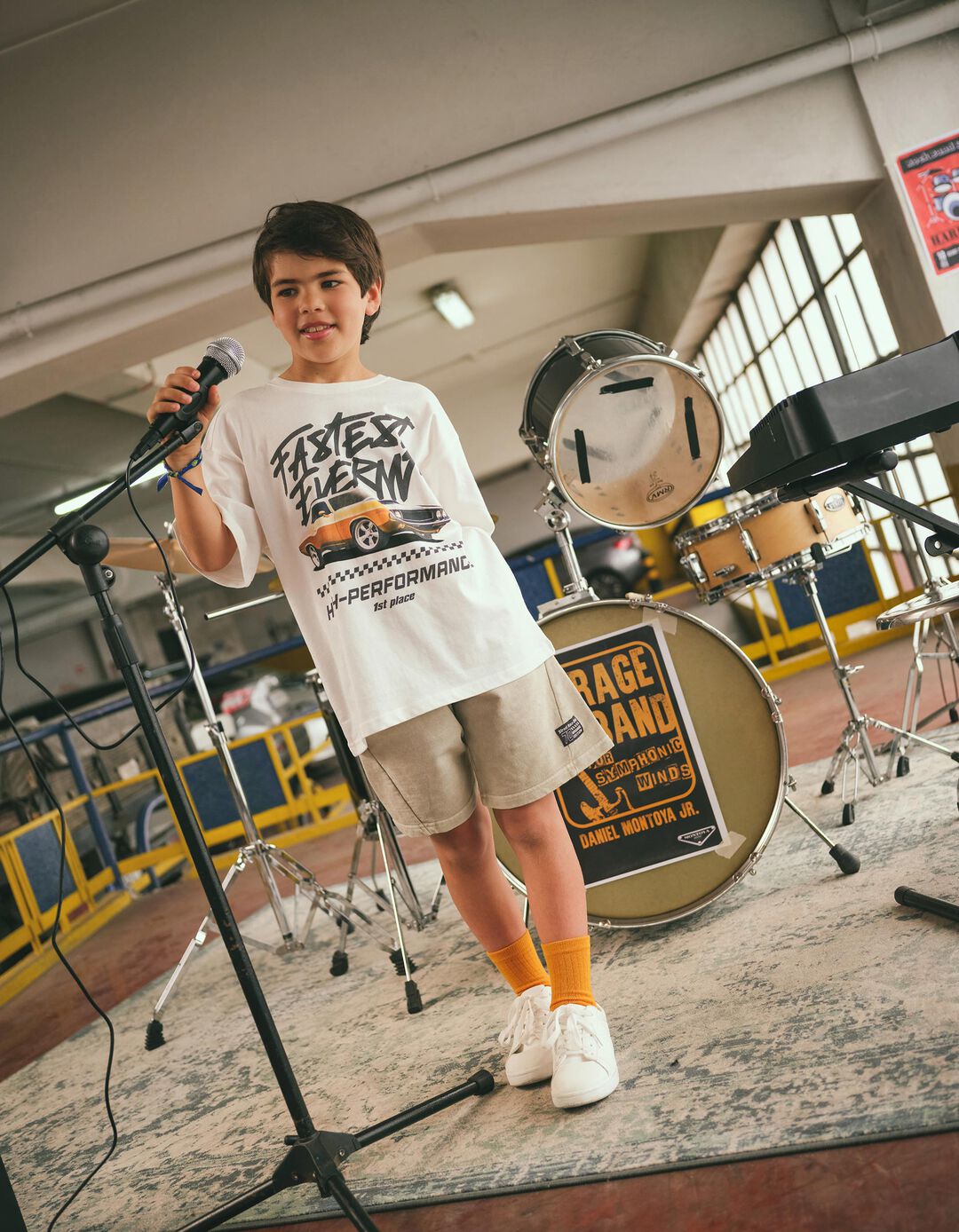 T-shirt Print, Menino, Branco