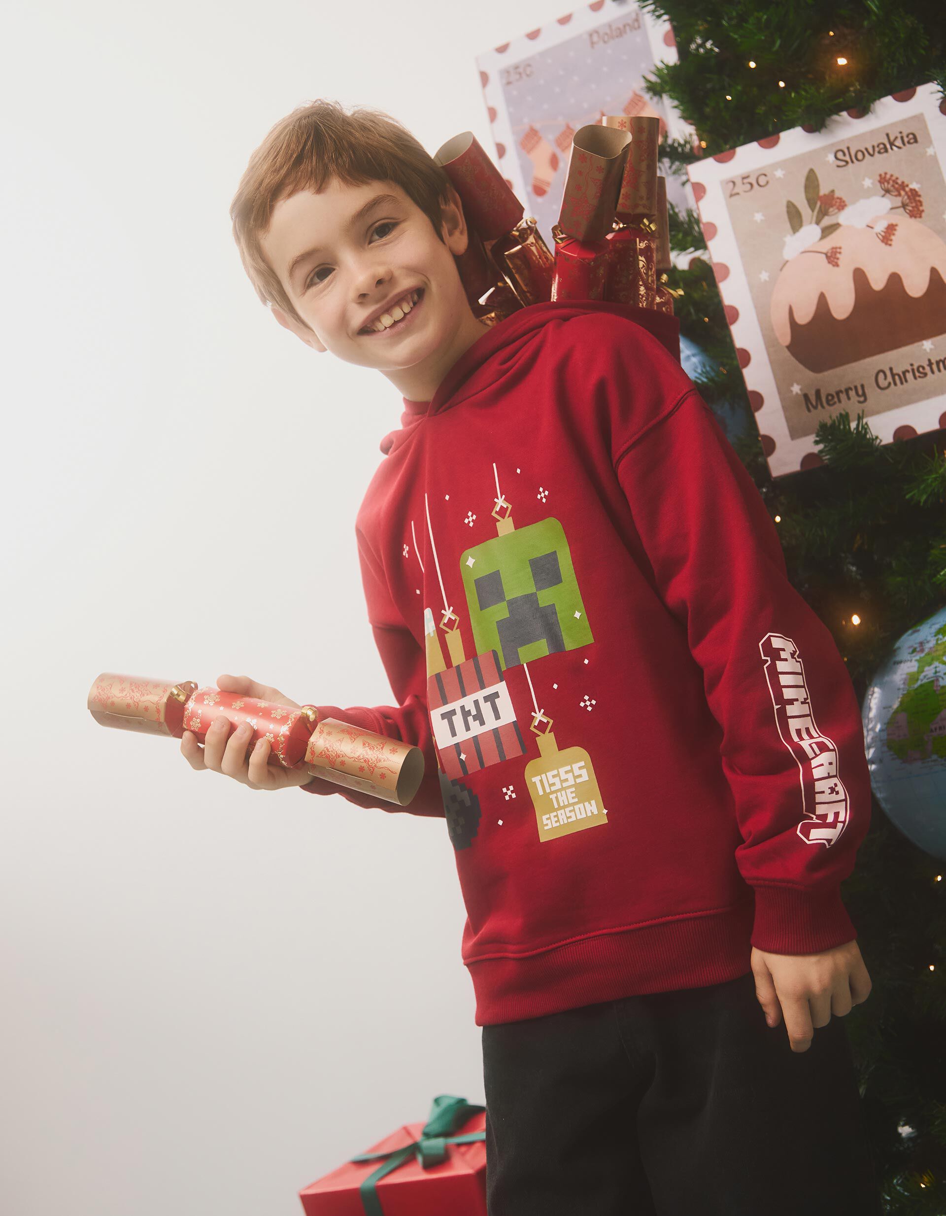 Comprar Online Sweatshirt Capuz 'Minecraft', Menino, Vermelho