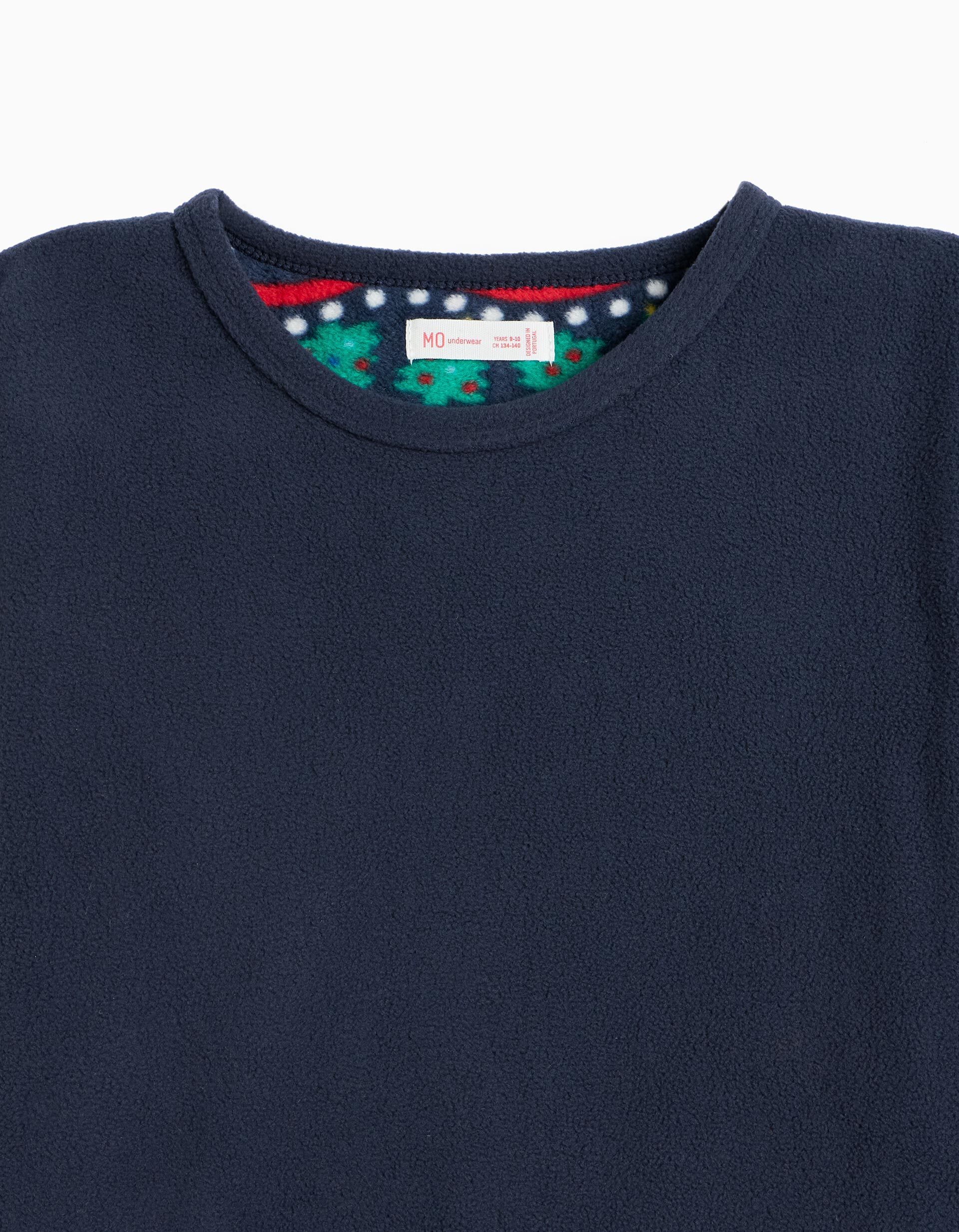 Comprar Online Pijama Polar De Natal, Menino, Azul Escuro