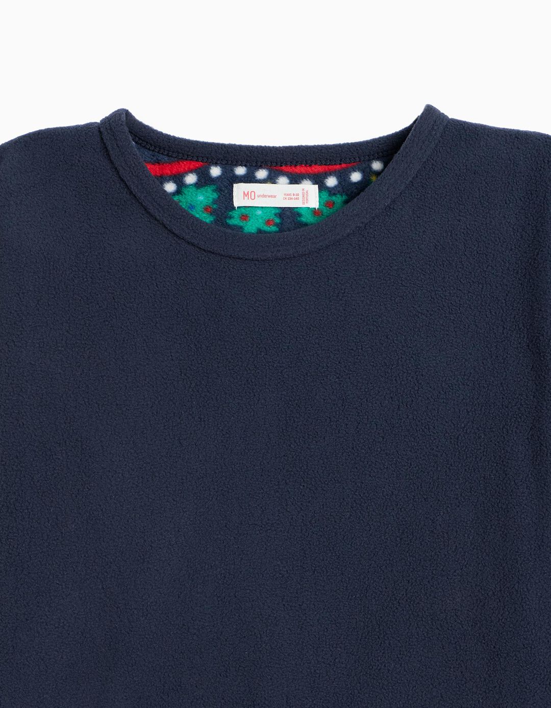 Pijama Polar De Natal, Menino, Azul Escuro