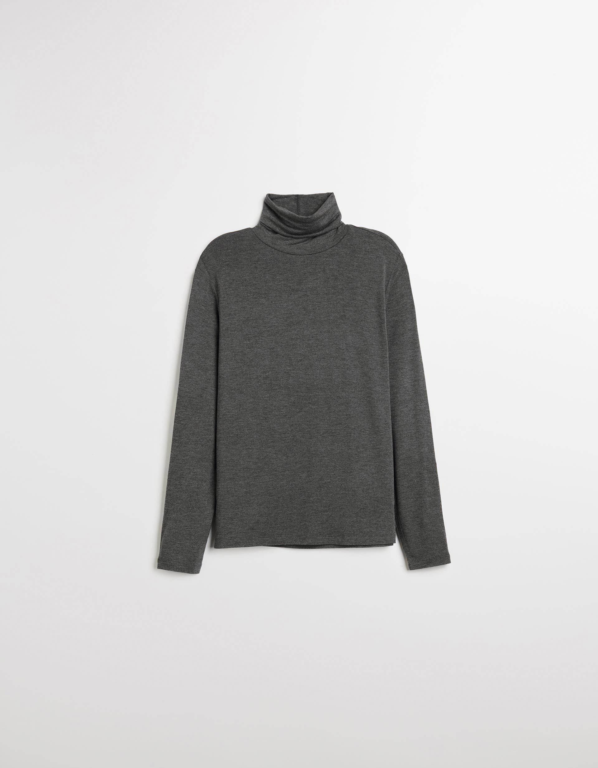 Comprar Online Camisola com Gola Alta, Mulher, Cinzento