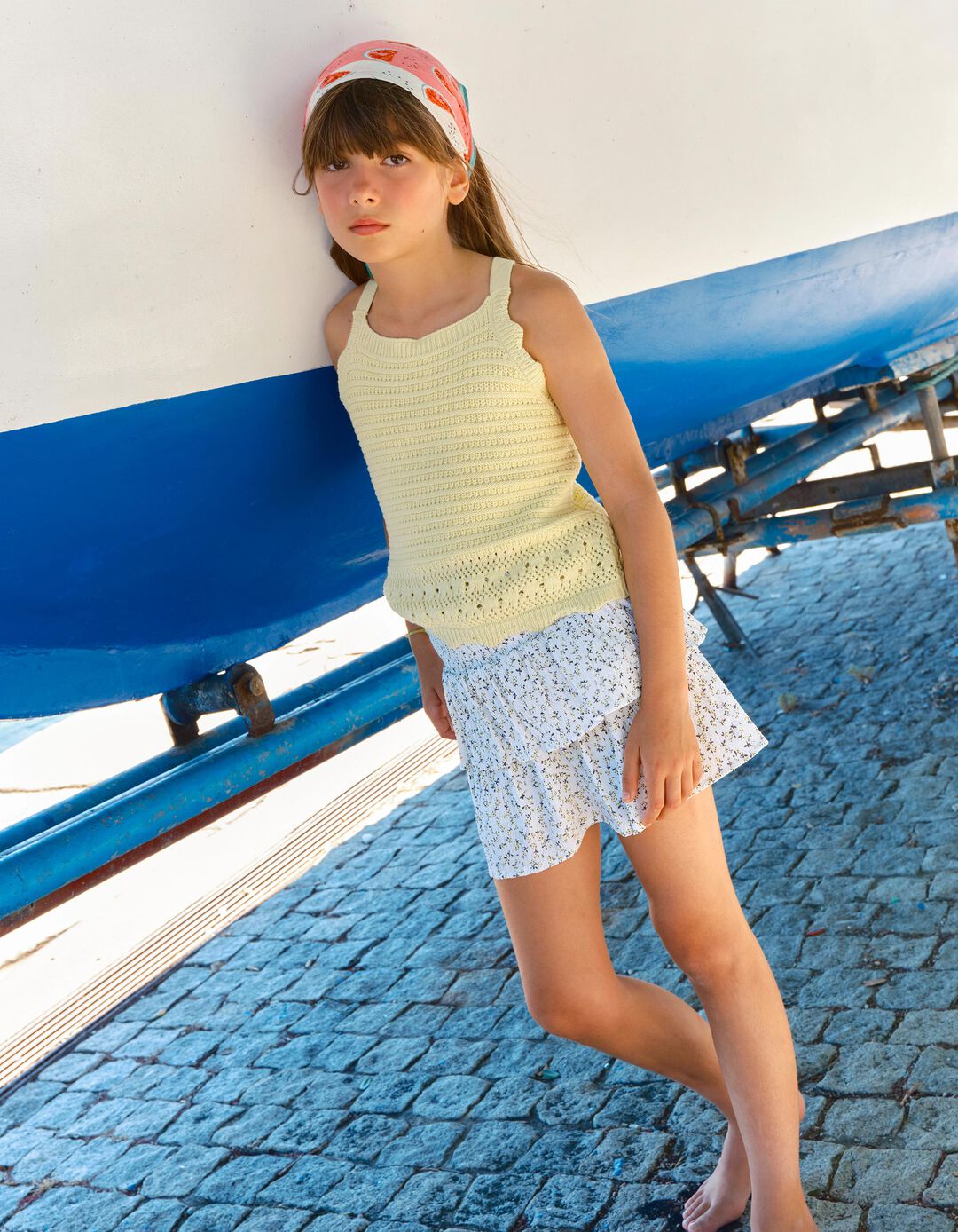 Saia-Cal&ccedil;&atilde;o Estampada, Menina, Amarelo