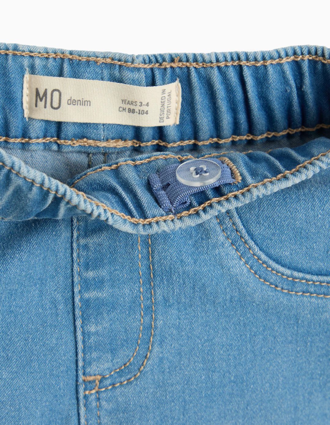 Jeggings de Ganga, Menina, Azul Claro