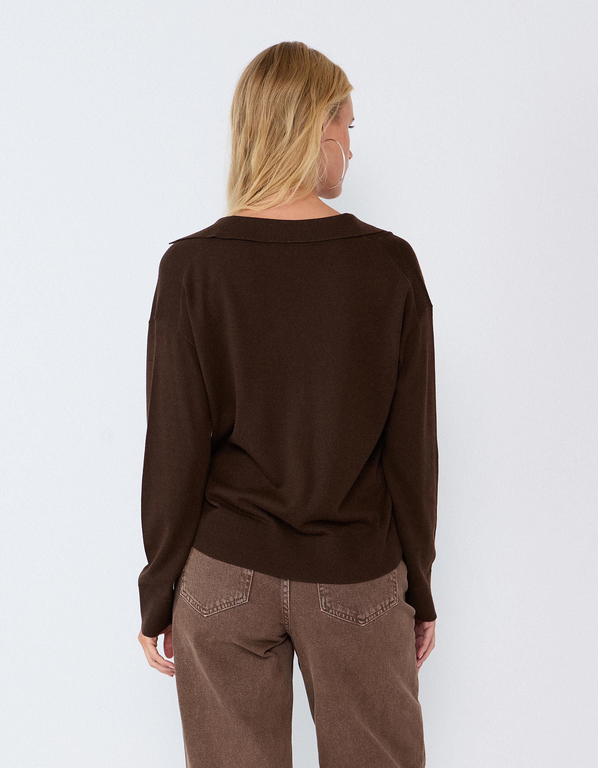 Comprar Online Sweater Polo, Mulher, Castanho Escuro