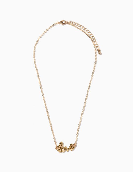 Colar Dourado Love
