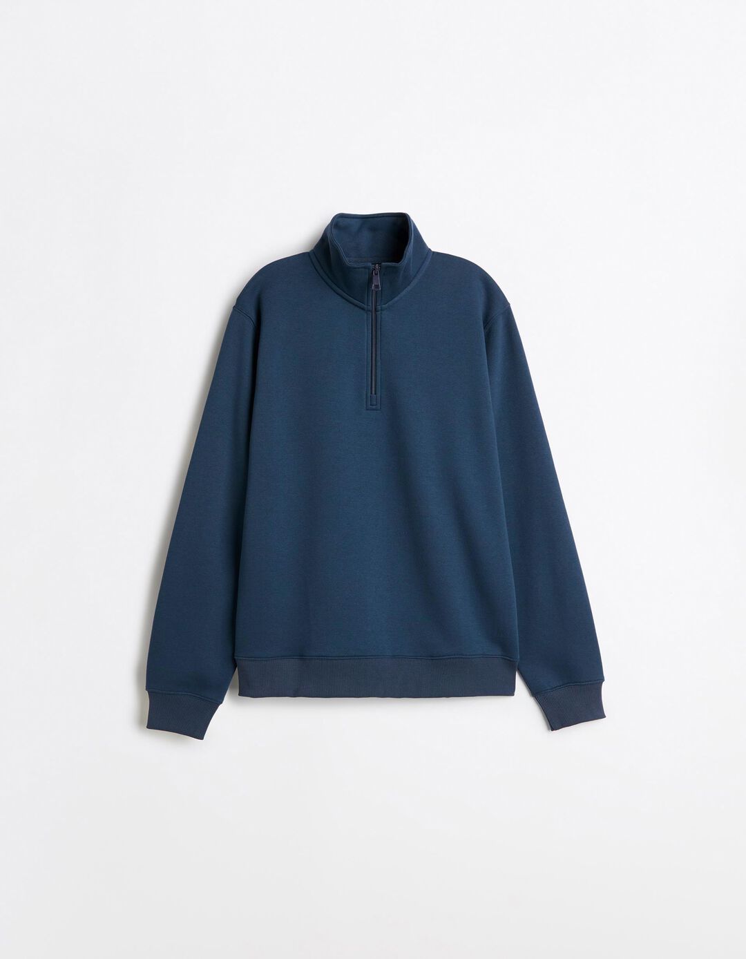 Sweatshirt Com Gola Alta, Homem, Azul Escuro