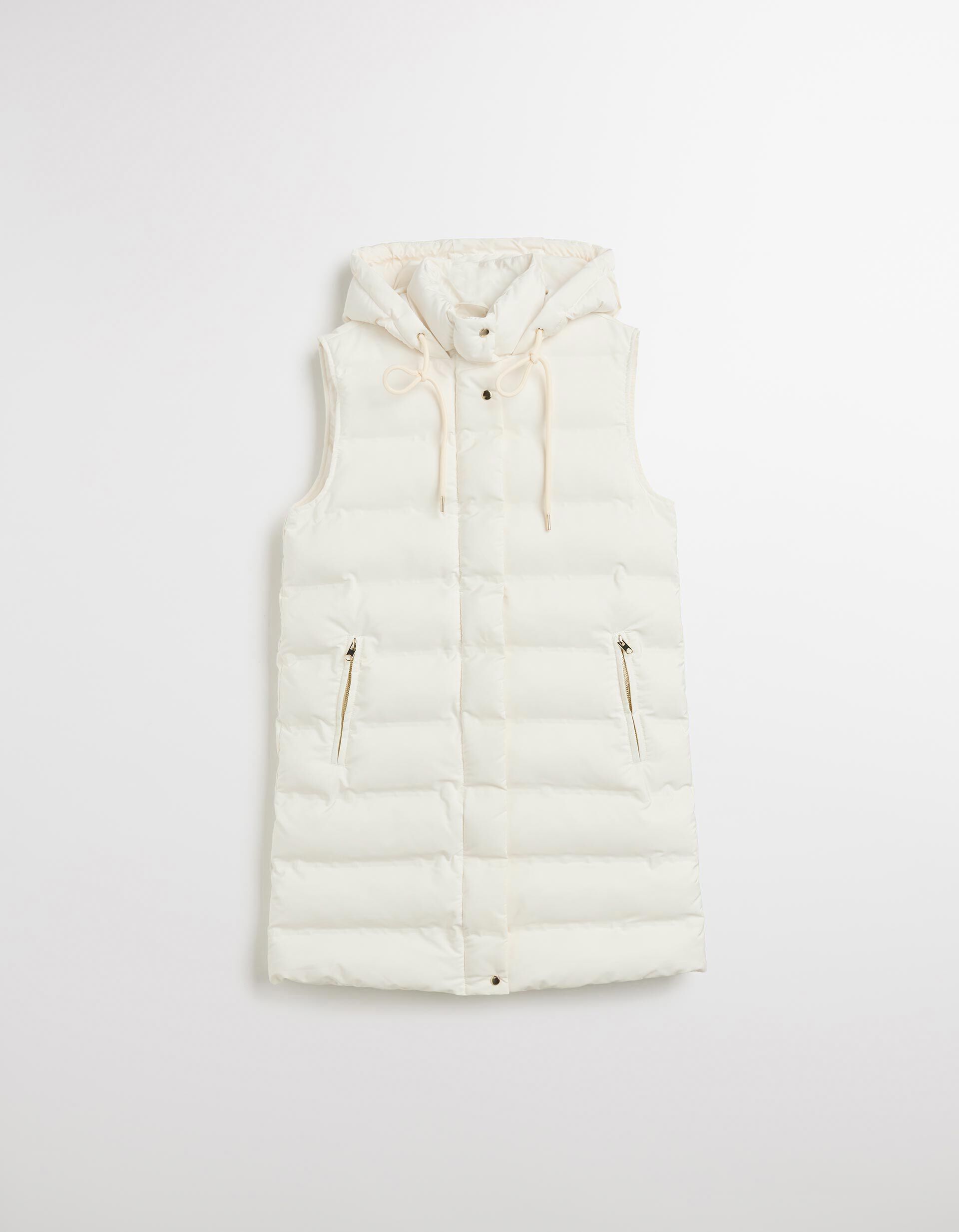 Comprar Online Colete Acolchoado Capuz, Mulher, Bege Claro