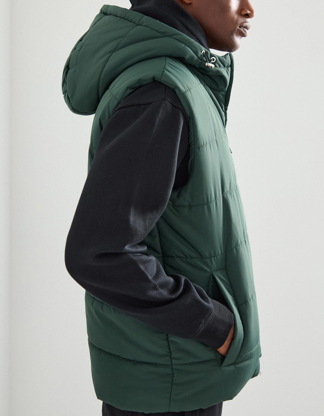 Comprar Online Colete com Capuz, Homem, Verde Escuro